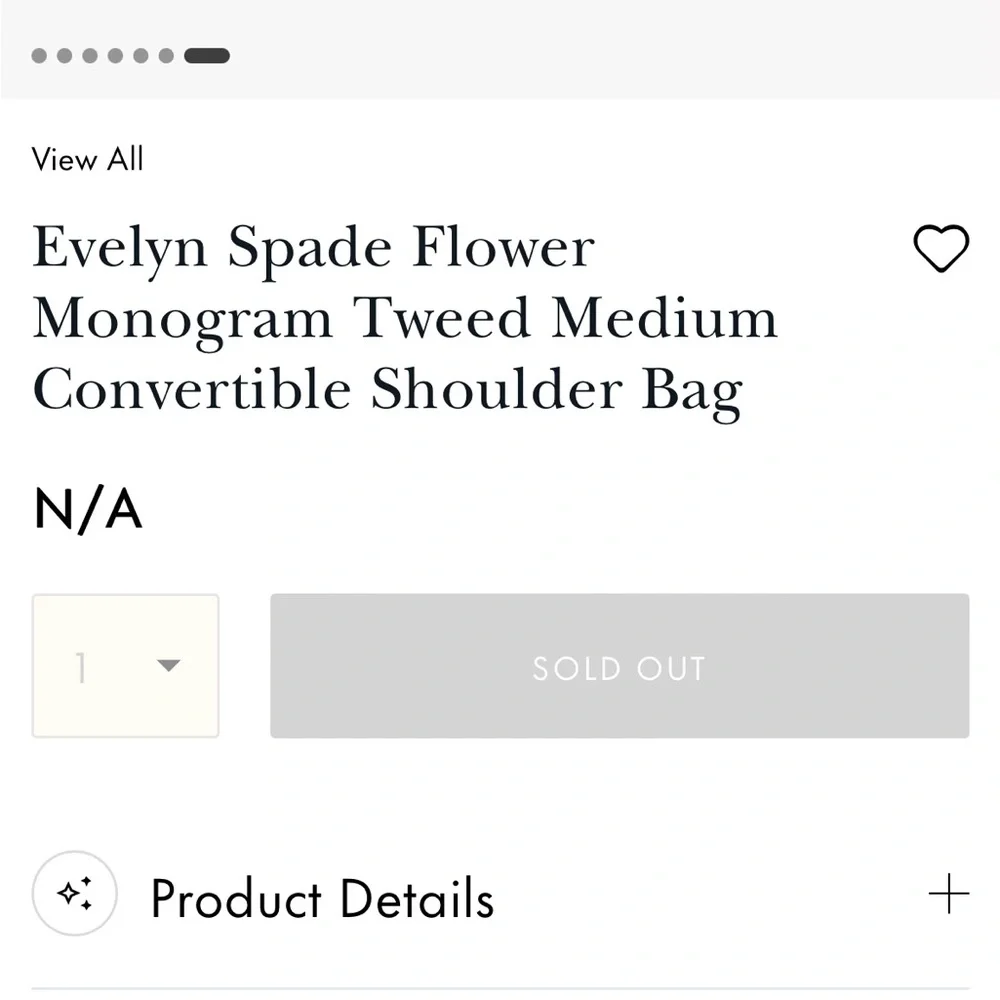 Kate Spade Tweed Evelyn Spade Flower Monogram Medium Convertible Shoulder Bag - Picture 11 of 14